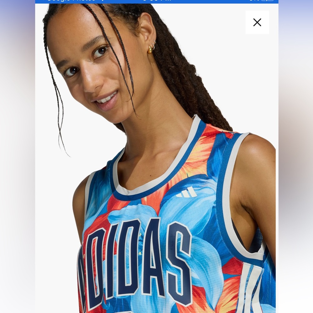 New Farm Rio adidas Tropical Floral Jersey  Tank - Picture 5 of 16